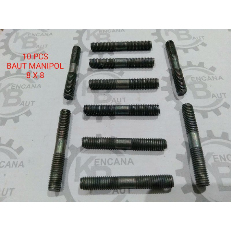 BAUT / BOLT MANIPOL M8 X 8 / BAUT TANAM M8 X 8 / BAUT TANAM MESIN M8 X 8