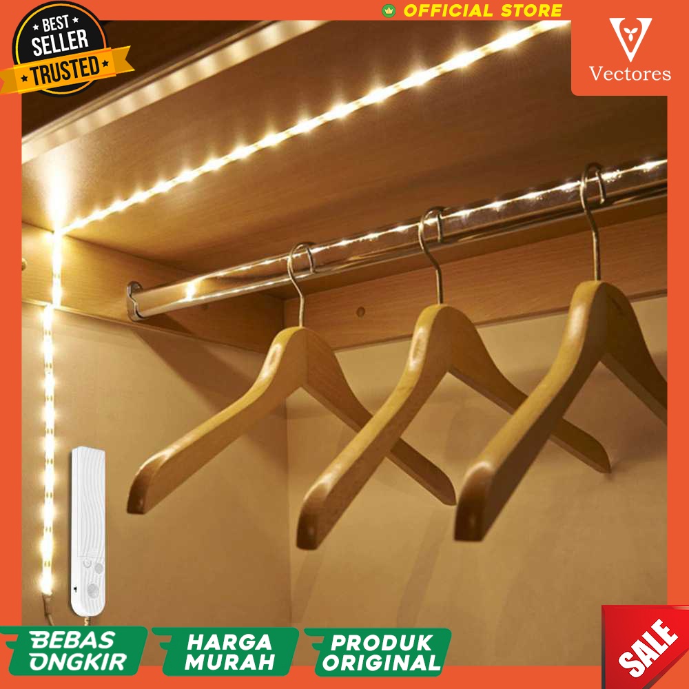 [ORIGINAL] Lampu Dekorasi LED Strip Aesthetic dengan Motion Sensor Gerak Terang Kamar Ruang Tamu Murah Terbaru