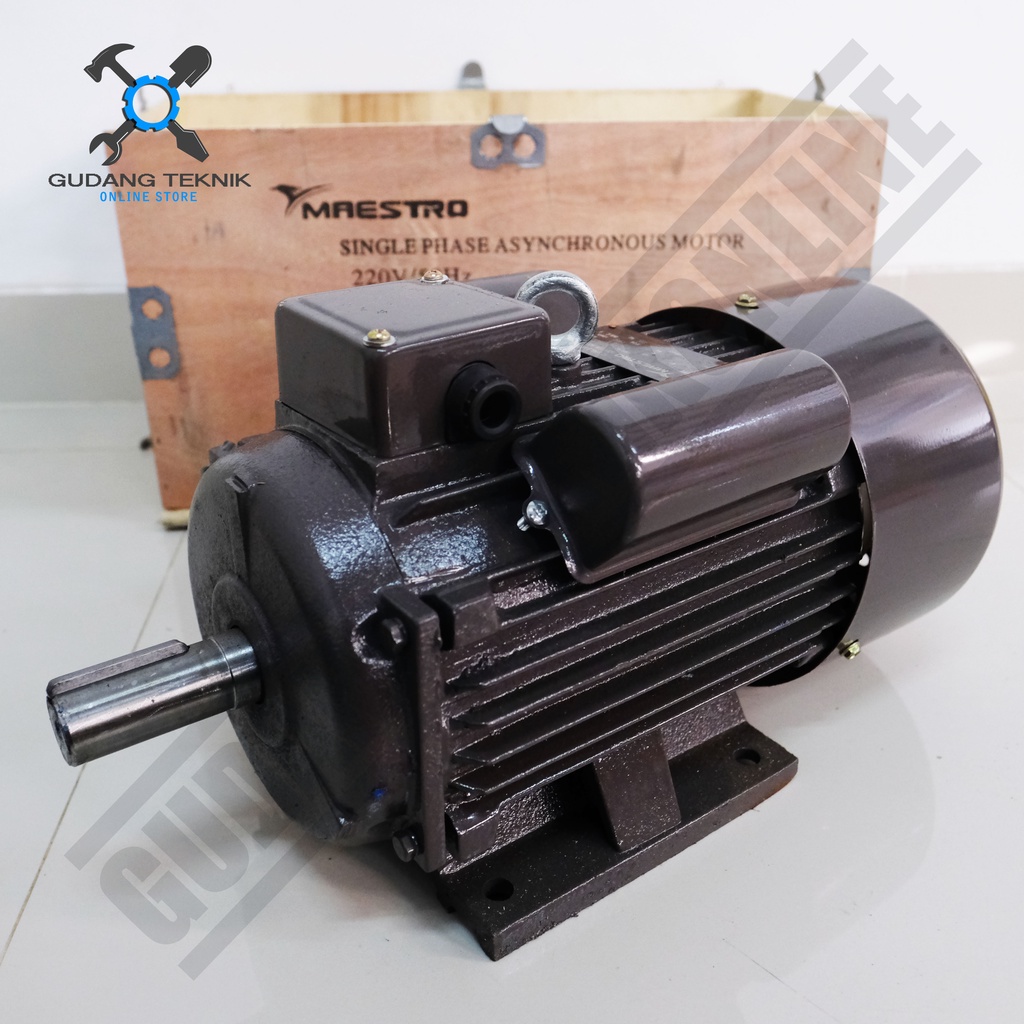 Dinamo Motor Penggerak 1.5Hp 4P 1Ph 1400Rpm / Elektro Motor Maestro 1.5 Hp 4Pole 1Phase