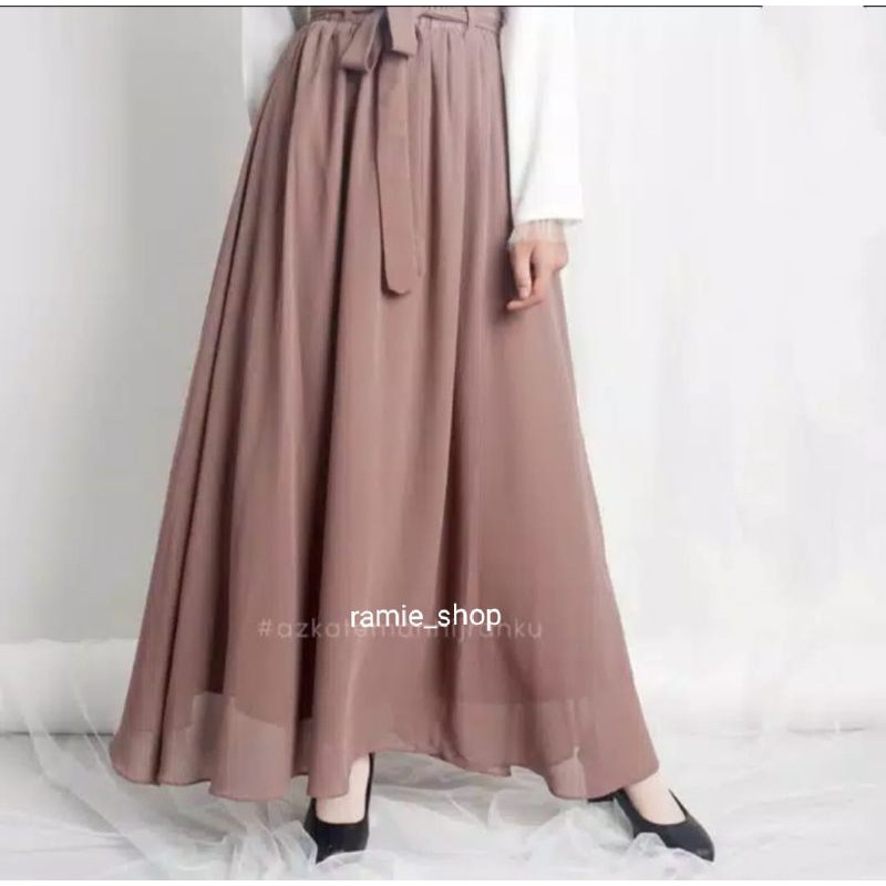 ROK CERUTI ROK PANJANG POLOS FULL FURING
