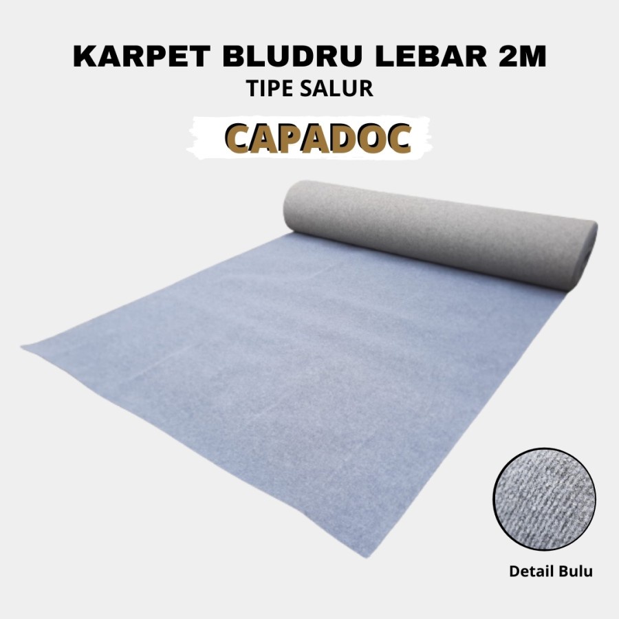 Karpet Bludru 10 cm x 2m, [METERAN ] Bulu Salur CAPADOC, Murah, Pameran, Exhibition, Alas duduk, Kasur