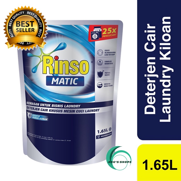 Rinso Matic Detergen Deterjen Sabun Cair Liquid Mesin Cuci Pintu Buka Depan Atas Ongkir Termurah