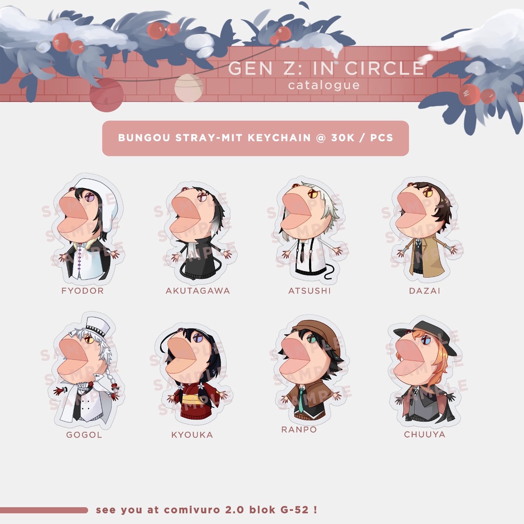 KEYCHAIN / GANTUNGAN KUNCI BUNGOU STRAY DOGS