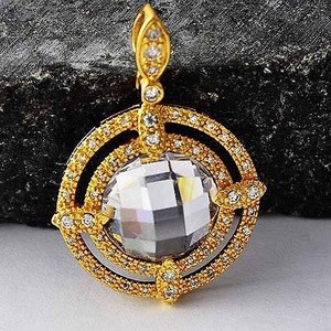 LIONTIN KALUNG EMAS CZ 9 KARAT GOLD FILLED MODEL : GLOBE