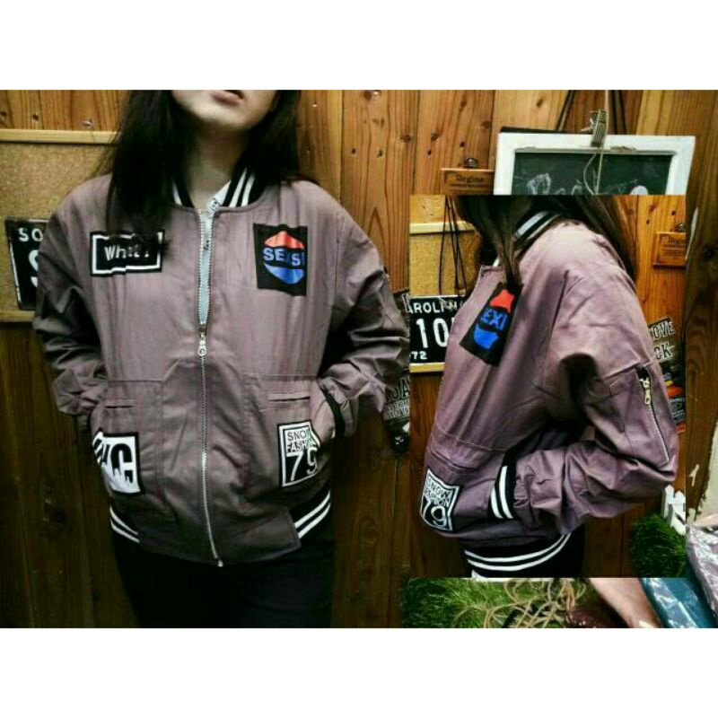 JAKET BOMBER WANITA SEXSI KANVAS VXZR-3170