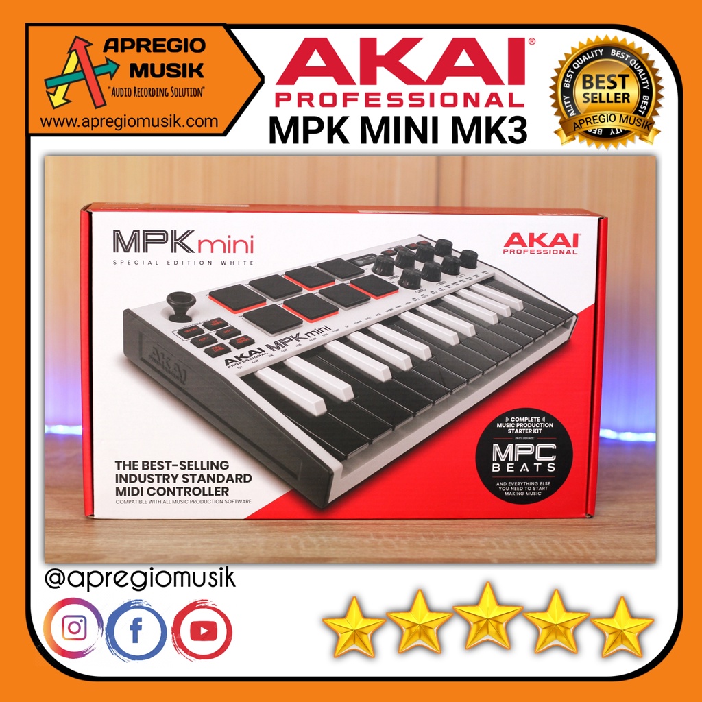 AKAI MPK MINI MK3 MK III ORIGINAL Midi Controller