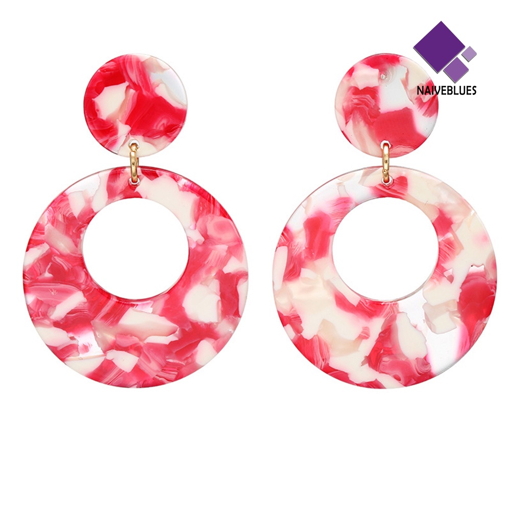 Anting Stud Bentuk Bulat Geometris Model Hollow Gaya Vintage Untuk Wanita