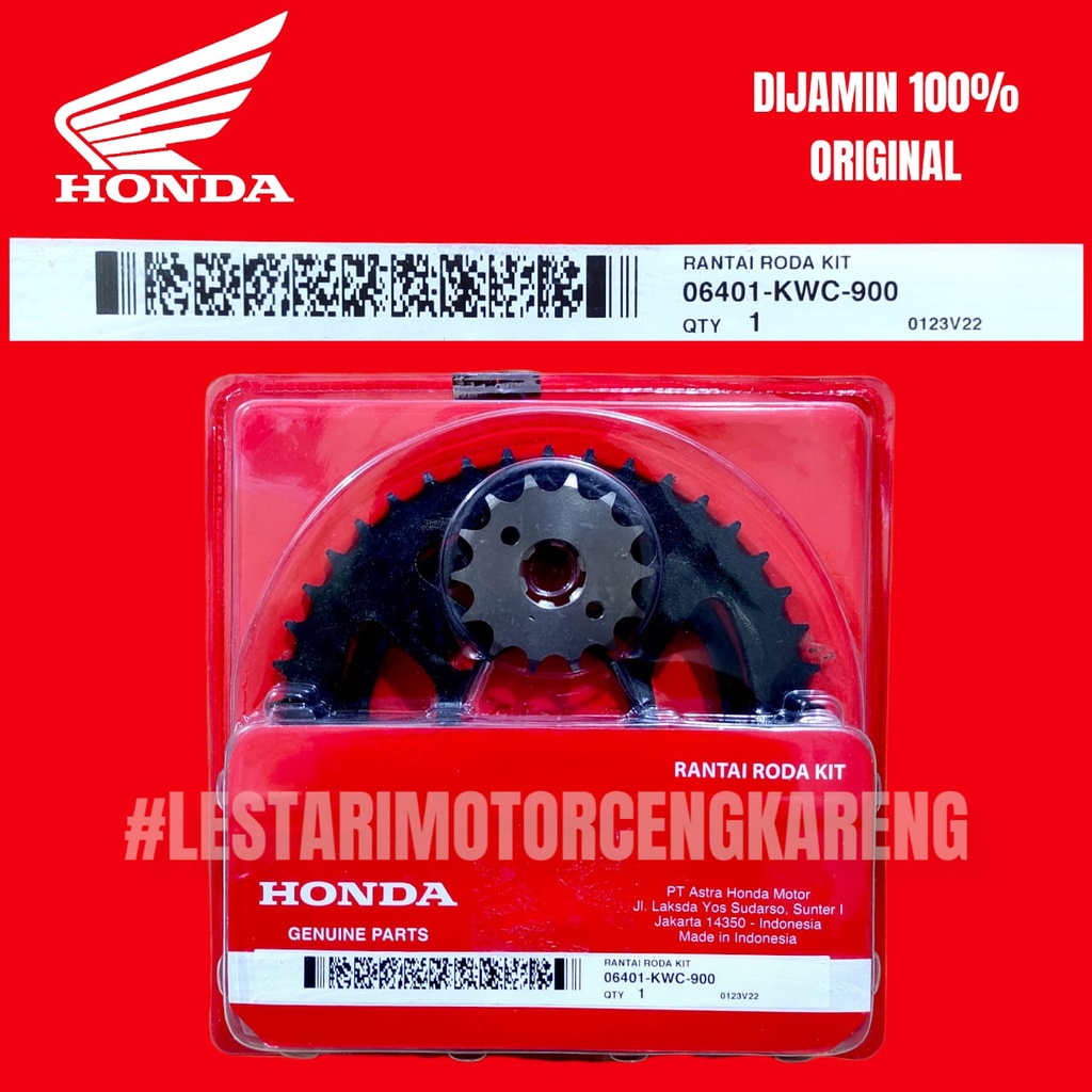 GIR GEAR SET GIR PAKET DRIVE CHAIN CS1 ASLI ORI HONDA 06401-KWC-900