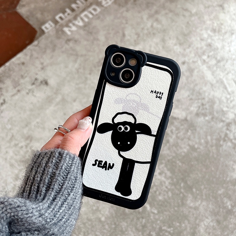 Soft Case Silikon Motif Kartun Shaun the Sheep Untuk iPhone 13 11 12 Pro Max 7 8 puls X XR XS XSMAX