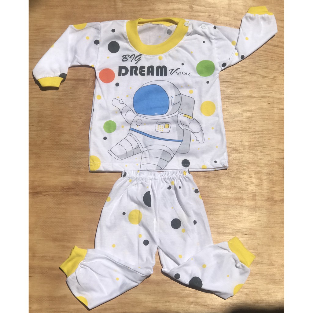 [STO.PJMAST]Setelan Bayi Panjang Motif Astronot Umur 3 - 18 Bulan