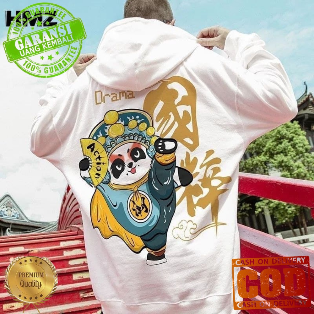 Hoodie Panda Kungfu Sweater Jaket Atasan Pria Wanita