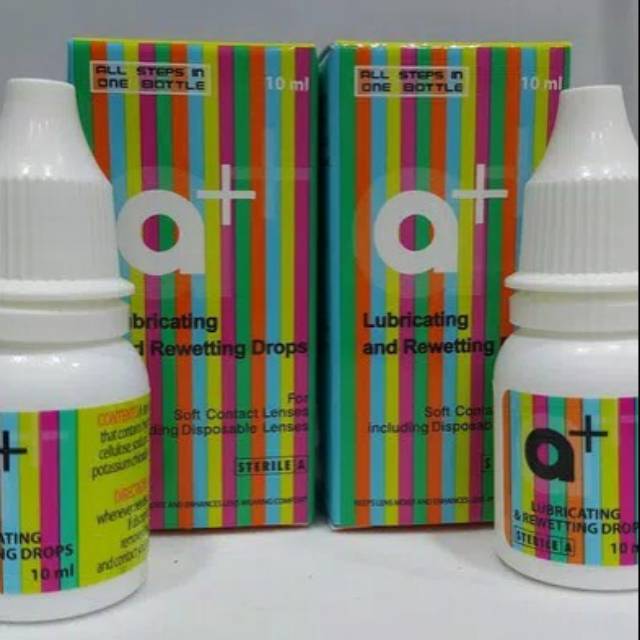 A+ lubricating rewetting cairan tetes mata / pelembab softlens 10 ml