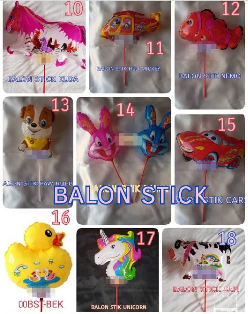 BALON FOIL KARAKTER + STIK