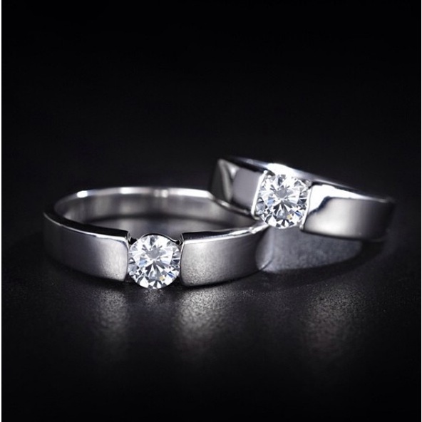Cincin Kawin Cincin Hitam Lamaran Emas Asli Couple Ring Wanita Pasangan Silver Perak Perak 925 Silve