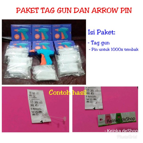

PAKET MURAH alat tembak label bandrol merk hargapistol pasang labeltag gun for tagging1000 buah