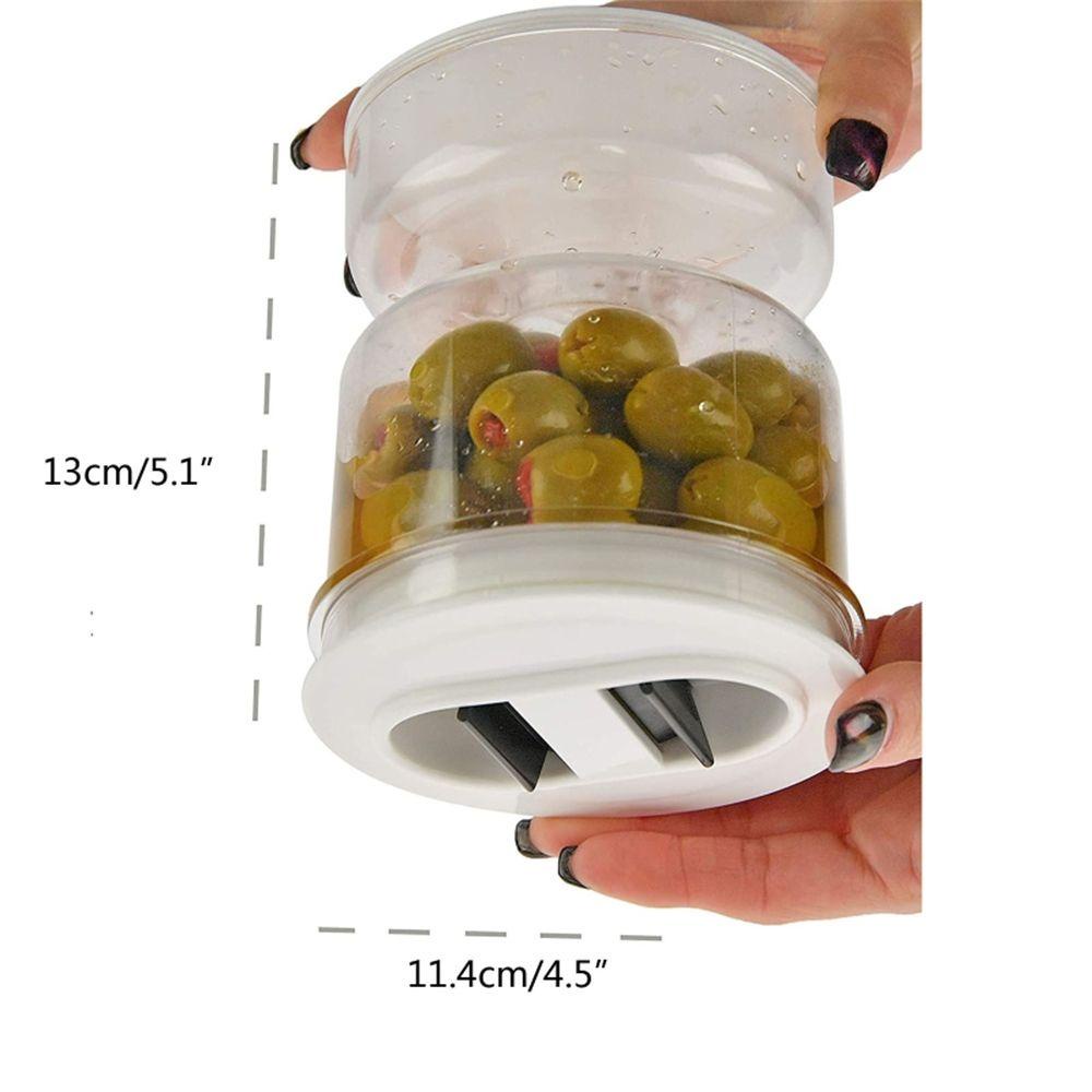 Solighter Pickles Jar New Organizer Pemisah Jus Olives Hourglass Jar