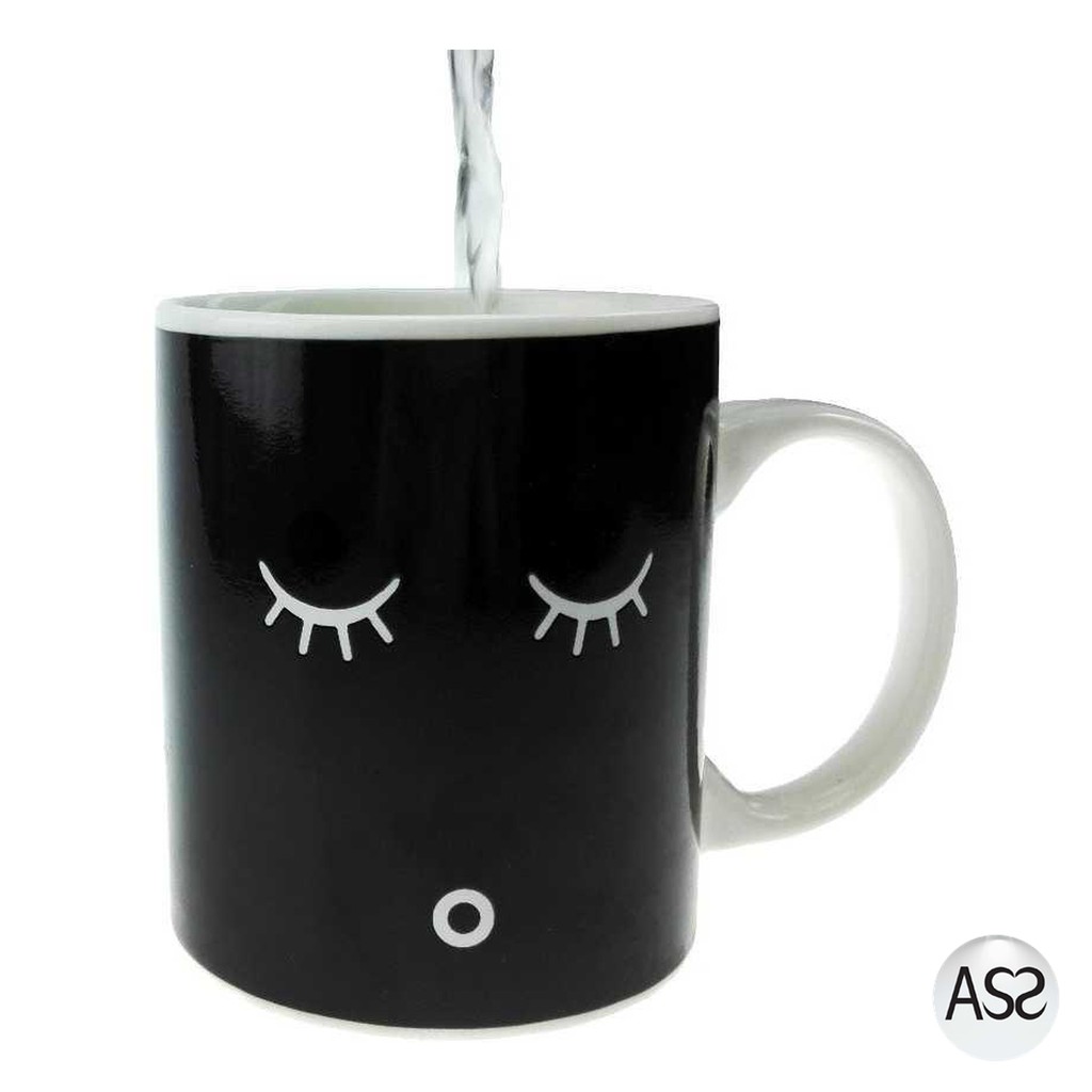 ASS Shop - Color Changing Magic Mug Cangkir Sensitif Suhu Motif Smile Face - Y-03