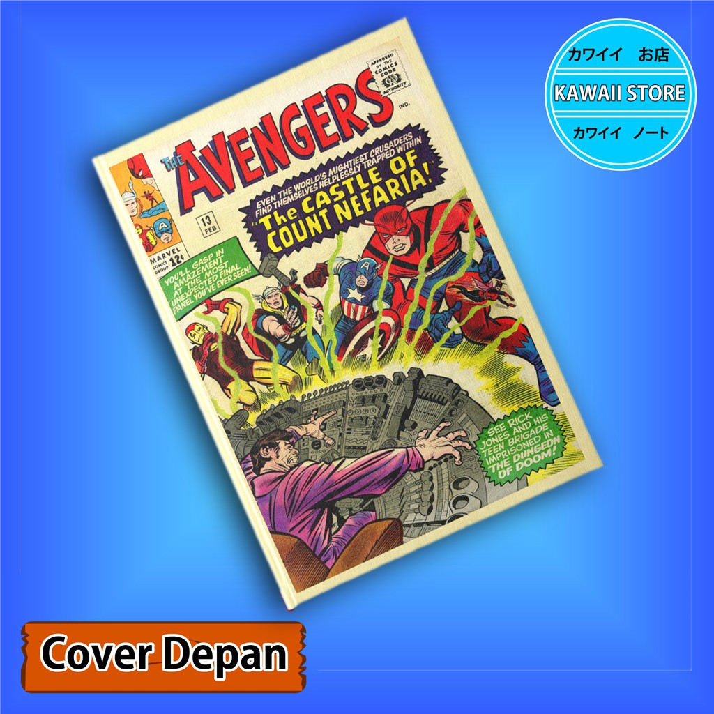 

Notebook / Pocket book Hard Cover Film Marvel Avengers KLASIK COVER 07 uk A5 & A6 / Notes Book