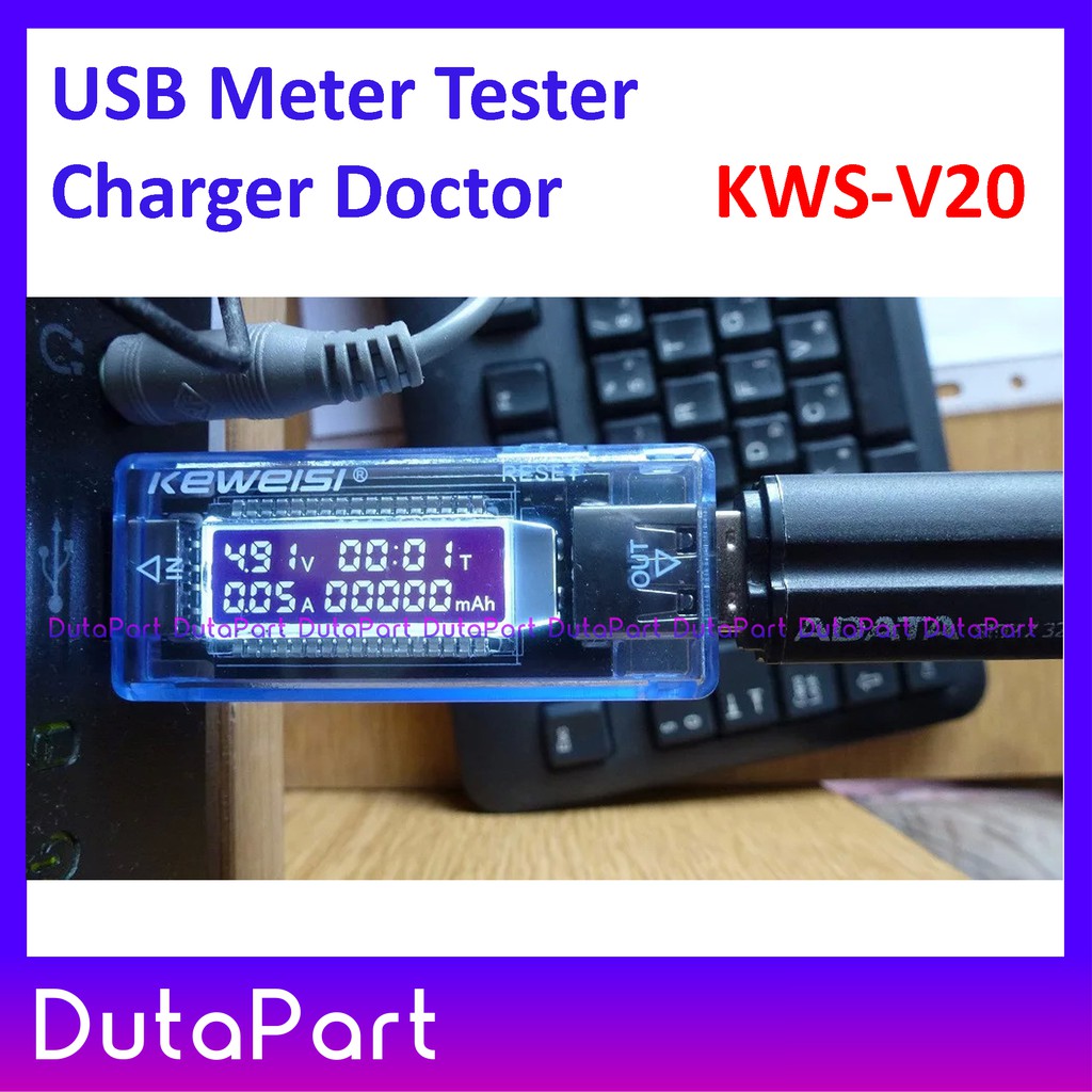 USB Tester Meter KWS-V20 Charger Doctor Alat Tes Kapasitas PowerBank