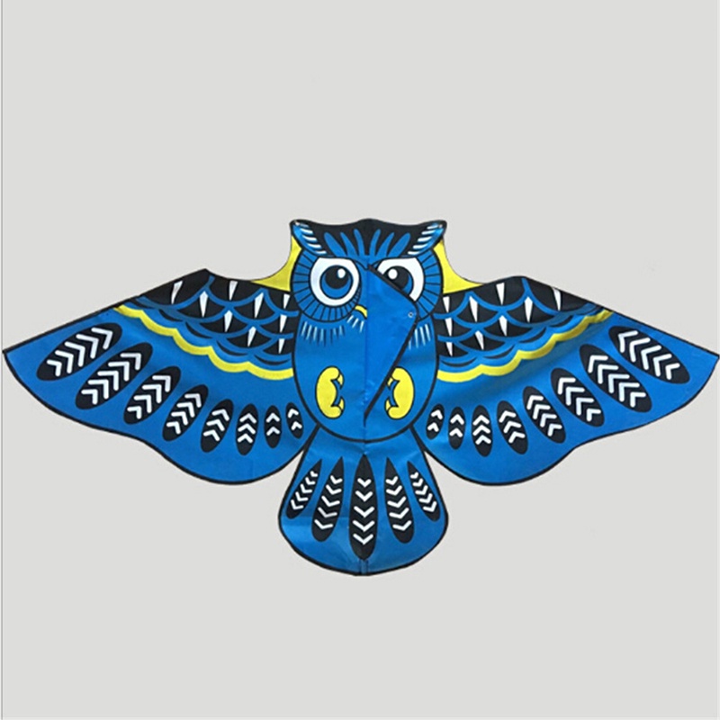 (dreamdreaming.id) Layang-layang Bentuk Burung Hantu Kartun Warna-Warni 110cm Untuk Outdoor