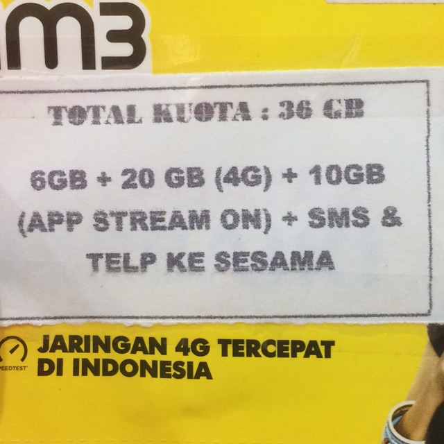 Kartu kuota indosat