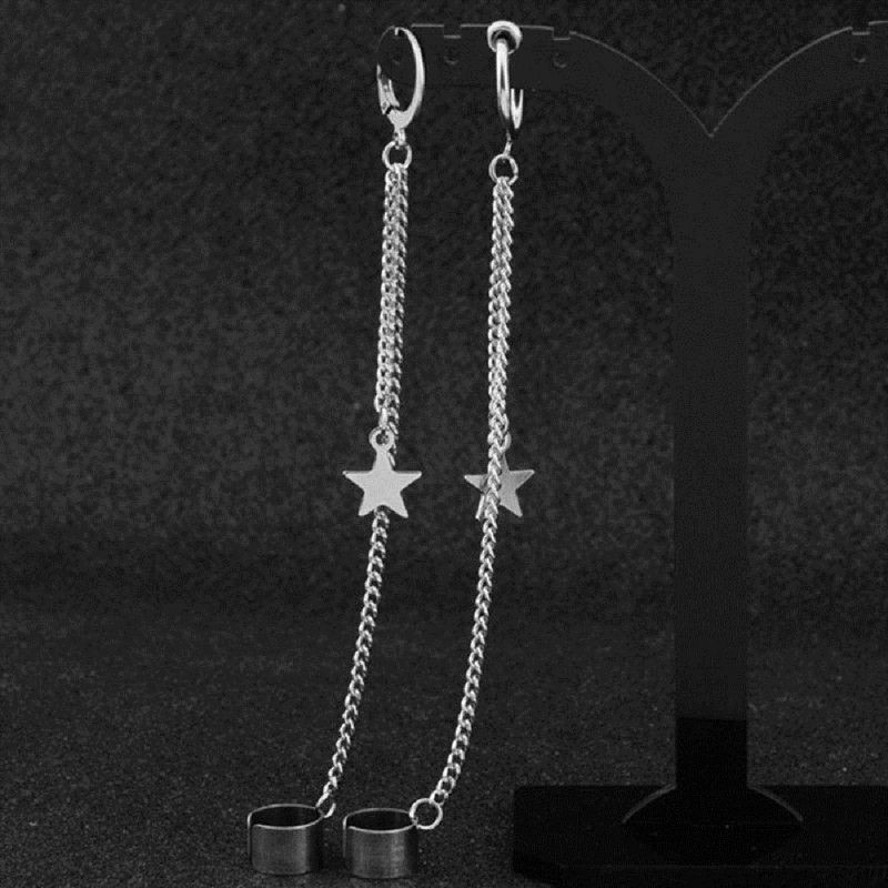 1Pc Kpop BTS Bangtan Boys Anting Clip J-Hope Aksen Rumbai untuk Pria / Wanita Baru