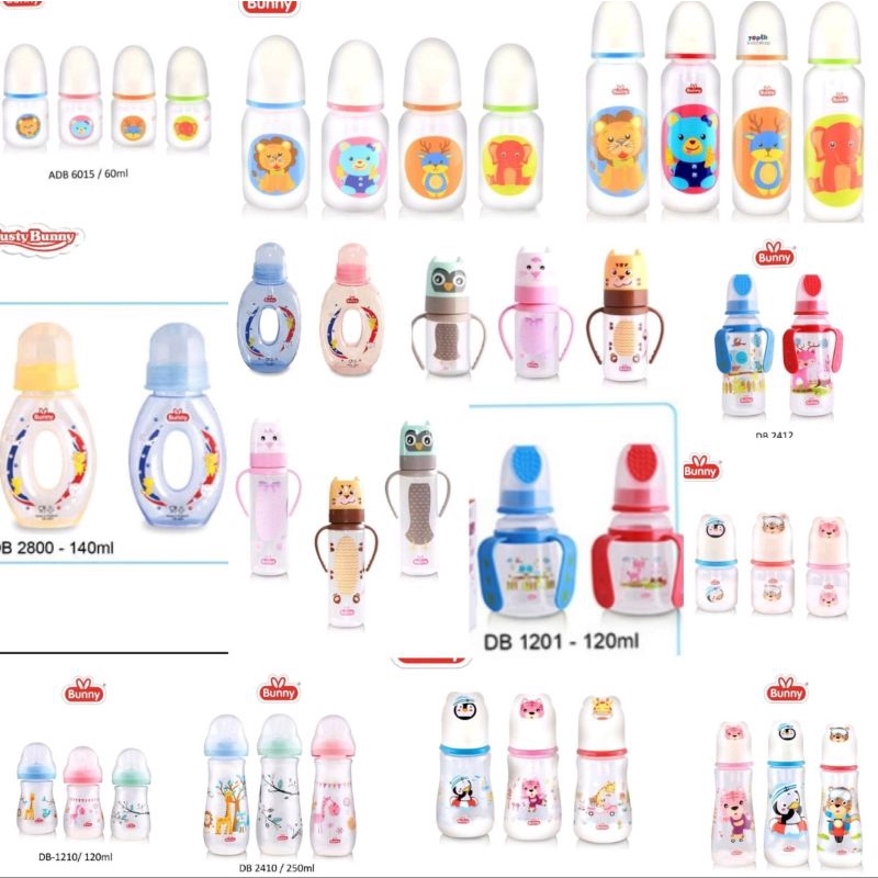 Botol Dot Susu Bayi Merek Lusty Bunny Model Slimneck Standarneck Bayi Baby Lustybunny