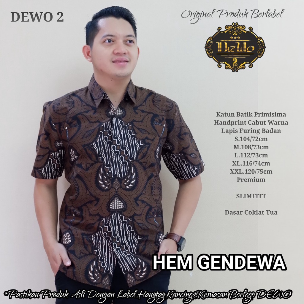 Hem Batik Pria murah Gendewa ori by Dewo