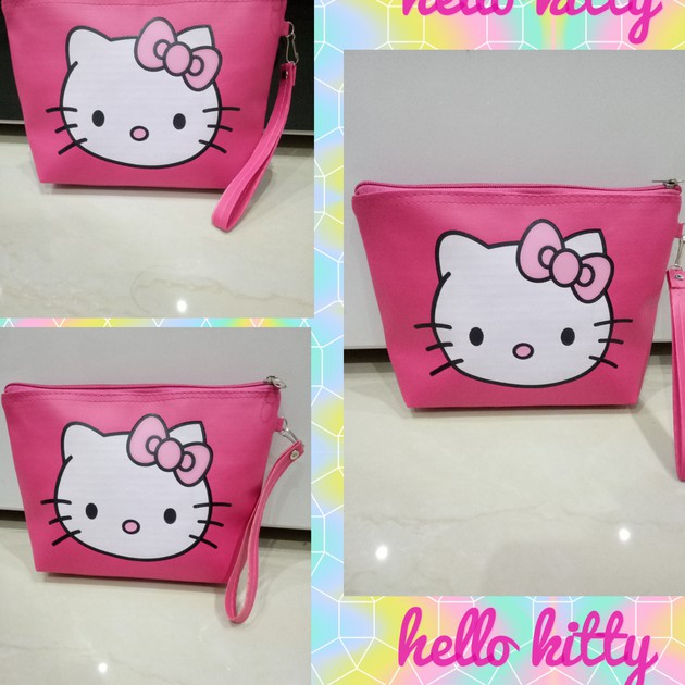 Tas KOSMETIK LUCU Hello kitty UNIK KARAKTER COLORFULL / tas kosmettik