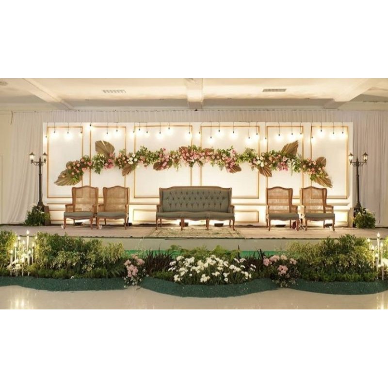 kursi pelaminan sofa pelaminan rustik rotan