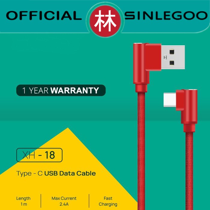 Sinlegoo XH-18 Braided Wire Data Cable Type-C Gaming Fast Charging