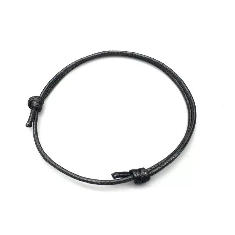 Gelang tali Korea / Gelang Persahabatan pria wanita kasual / Gelang simple warna hitam