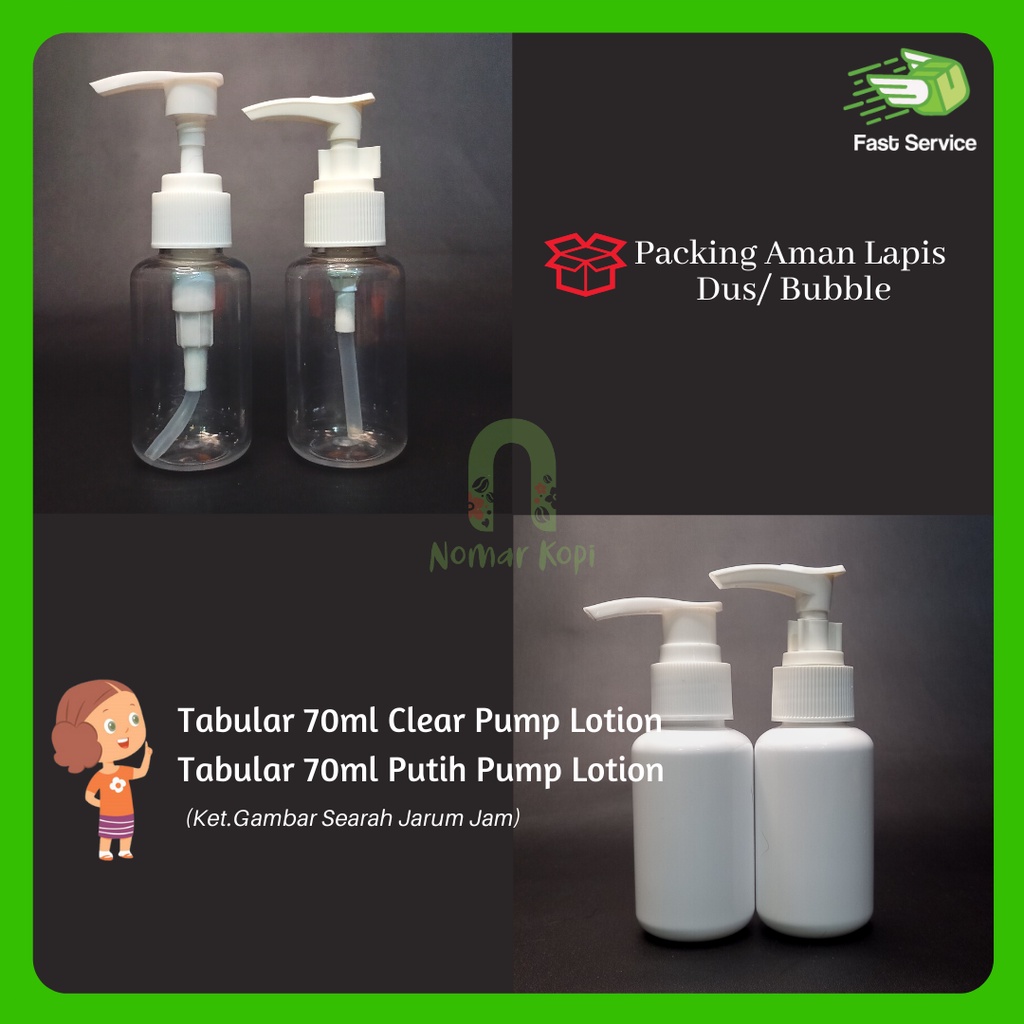 Botol 70ML Tabular Pump Lotion