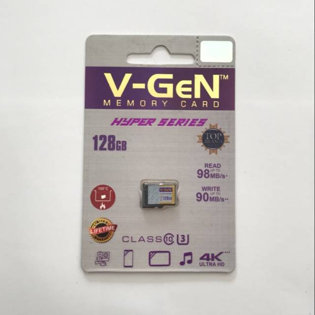 Micro SD 128GB Class 10 V-GeN Hyper Series Memory Card Vgen