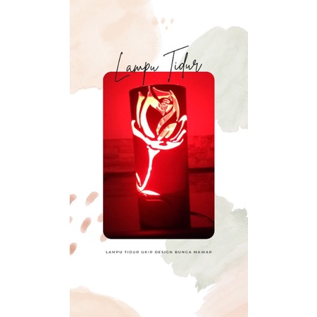 Lampu Tidur/Hias Paralon PVC Ukir Bermotif Murah Bisa Cod