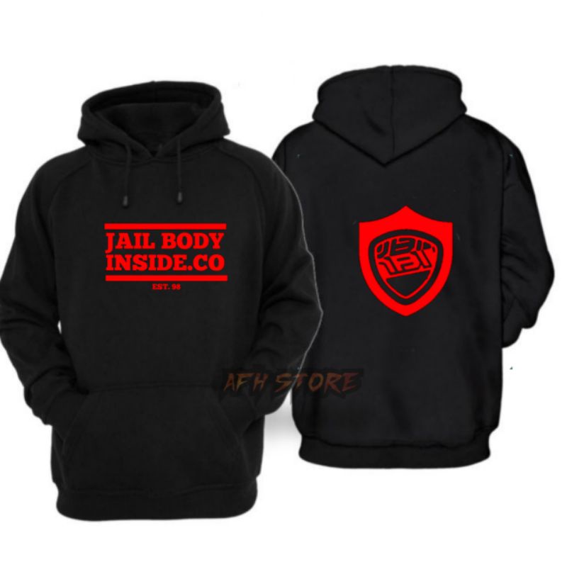 HOODIE JAKET JAIL BODY INSIDE LOGO JAILBODY INSIDE BAND METAL PREMIUM UNISEX