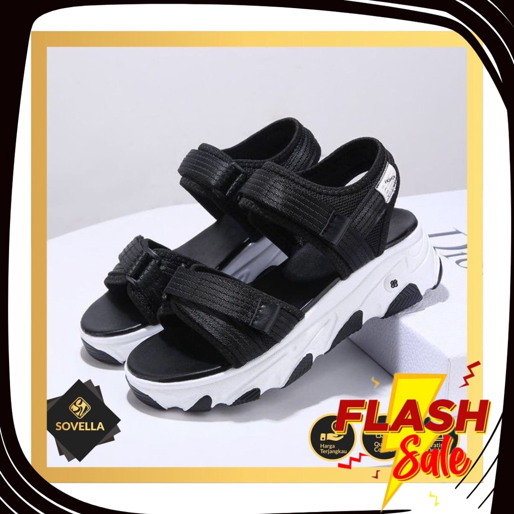 Merah Putih Biru Navy Cream Hijau Ungu Cokelat /  SOVELLA Kazumi Sepatu Sendal Kasual Sandal Gunung 