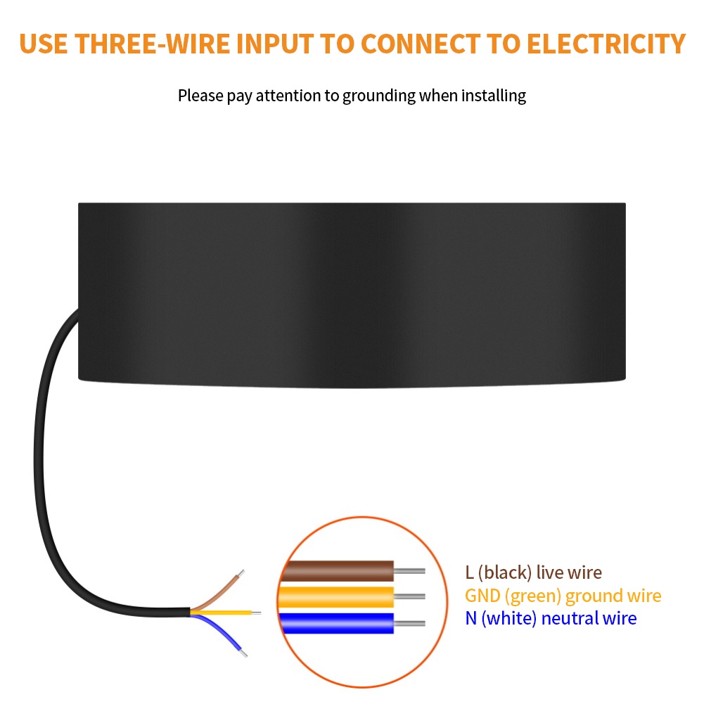 Lampu Dinding Led Anti Air Ip65 Ac100-240V Bahan Aluminum Untuk Taman / Indoor / Outdoor