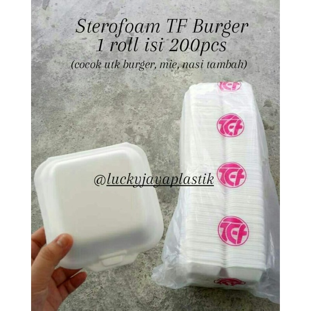 

[KHUSUS GOSEND] Sterofoam TF Burger / Busa Burger @200PCS
