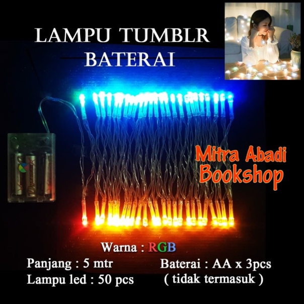 Lampu Natal LED Batre/Baterai A2 Panjang 5 Meter