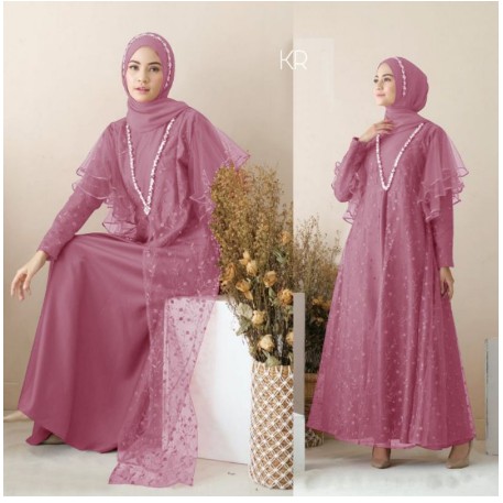Baju Gamis Muslim Terbaru 2020 Model Baju Pesta Wanita kekinian Bahan Kekinian Busana gaun remaj