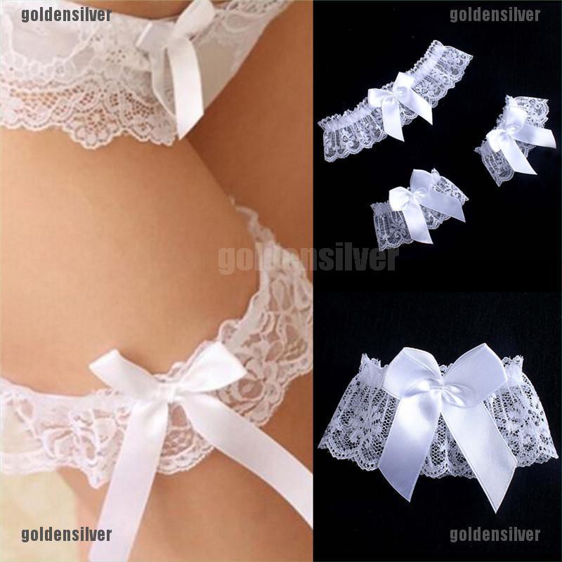 3x Butterfly Lace Ribbon Bowknot Wedding Bridal Gift Garters Bracelet Hot DSUK