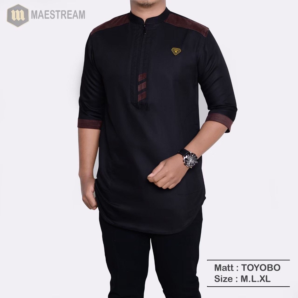 Baju Koko Pria Lengan Panjang - KURTA ZIPPER - M, L, &amp; XL - Hitam, Merah, Biru, &amp; Cream - Baju Koko Kemeja Kurta Kemko Nibras Hem Tunik Dewasa Pria Putih Terbaru Lengan Pakistan Rabbani Muslim Jumbo Panjang Polos Premium Pendek 2022