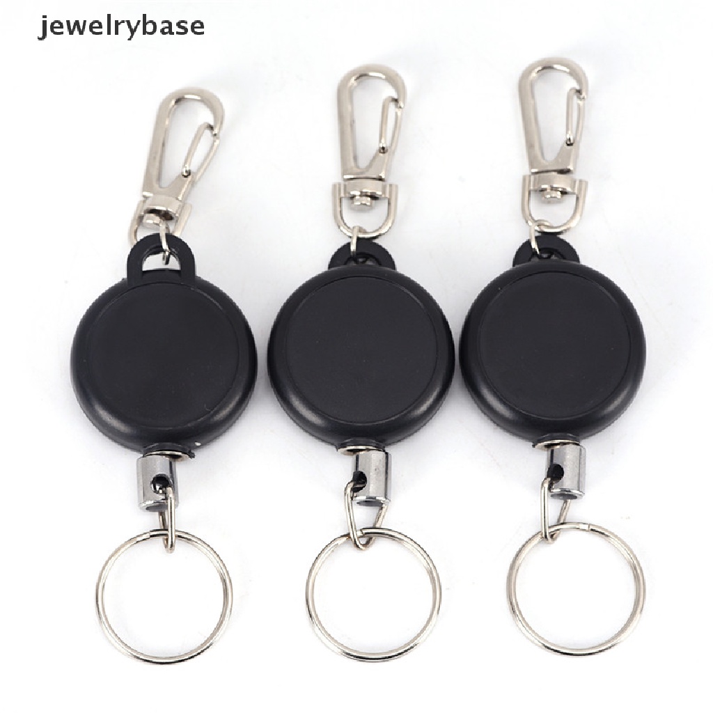 (jewelrybase) Gantungan Kunci / Kartu Identitas Retractable Bahan Baja