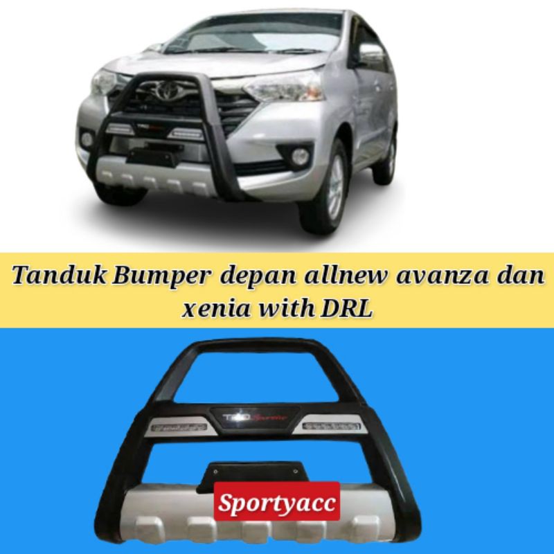 Tanduk bumper depan allnew avanza dan xenia  2012-2021 plus DRl led