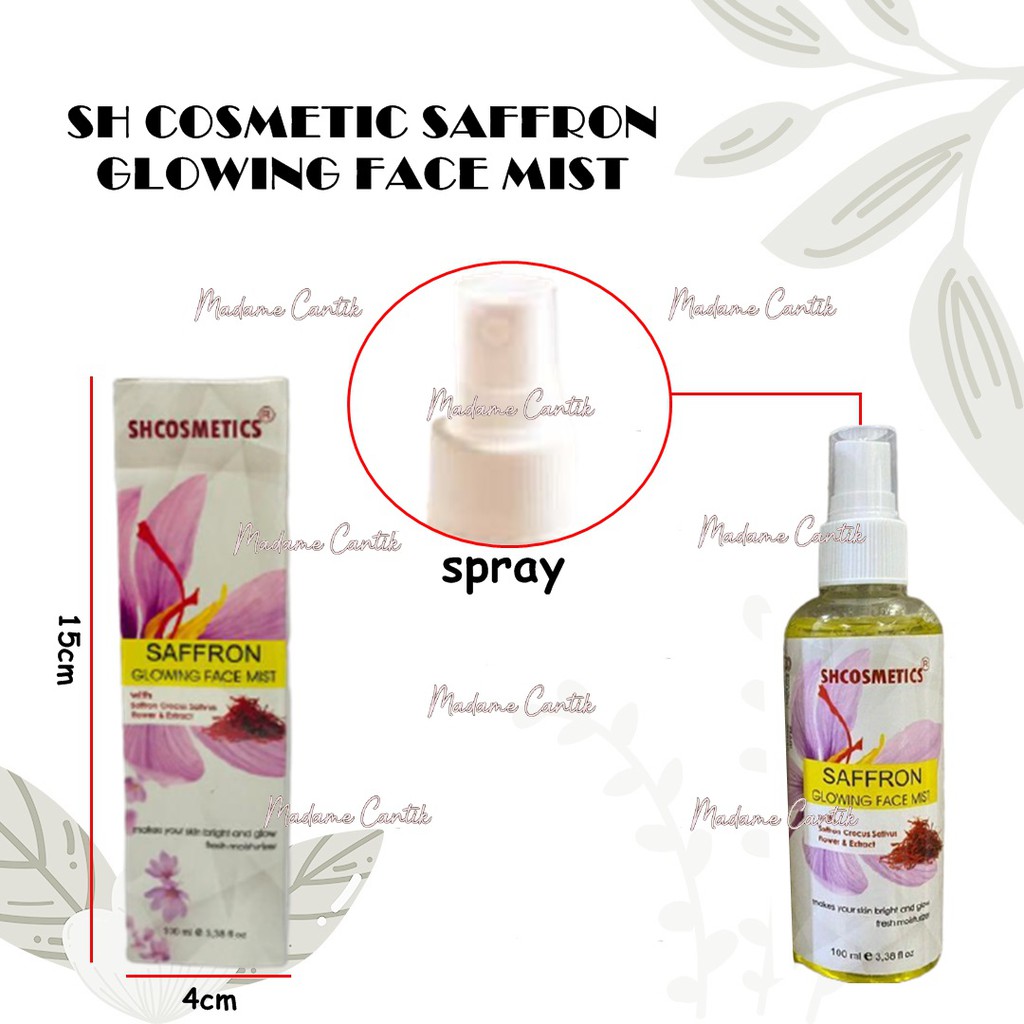 ✿ MADAME ✿ SH COSMETIC SAFFRON GLOWING FACE MIST / SAFFRON FACE SPRAY GLOWING BPOM