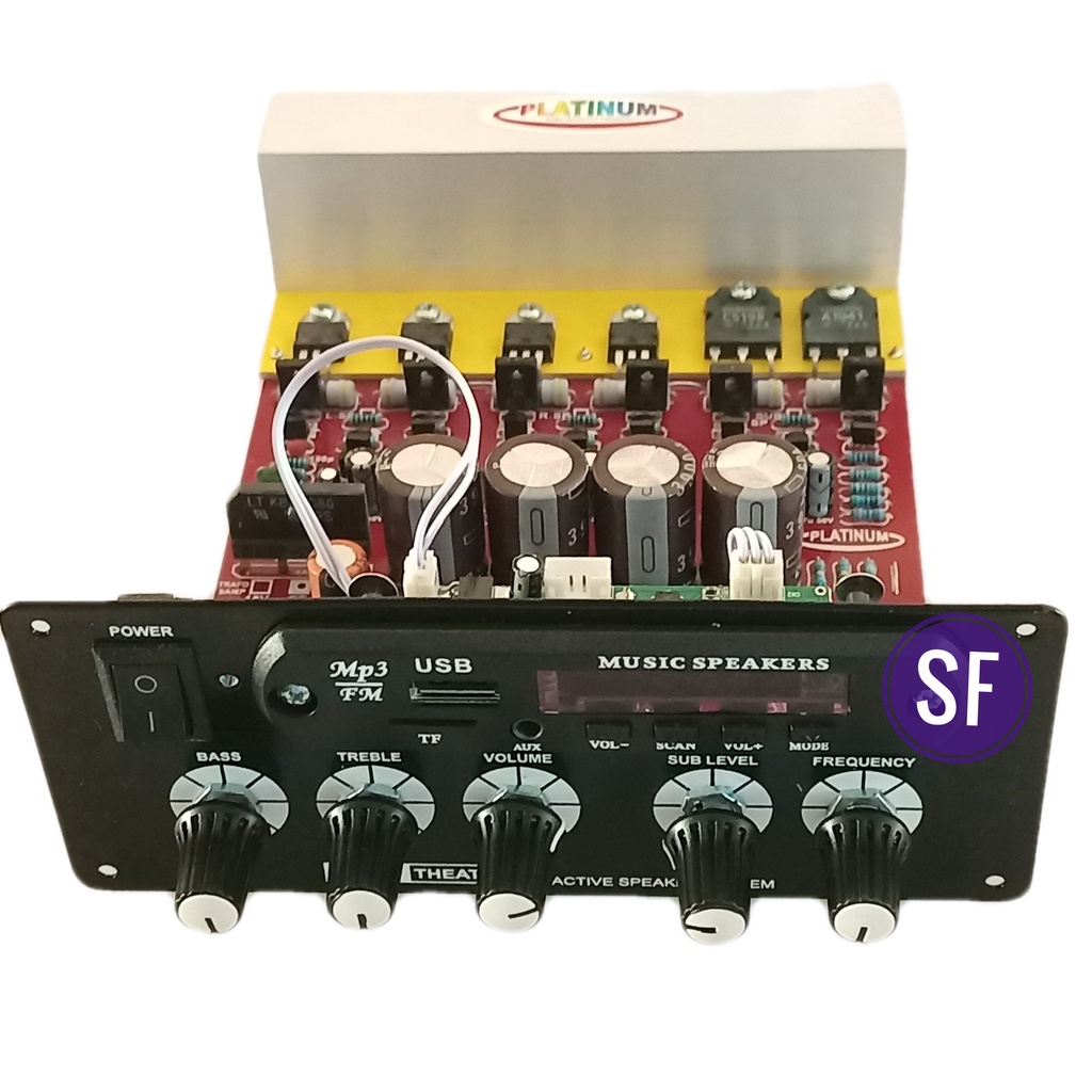 Kit Power Amplifier Speaker Aktif 300Watt 2.1 Channel+MP3 DMS-5200