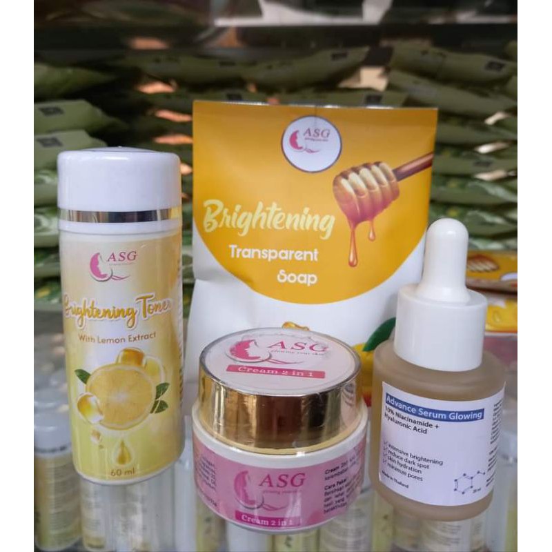 PAKET FLEK/KUSAM/GLOWING + SERUM BY ASG GLOW bonus masker