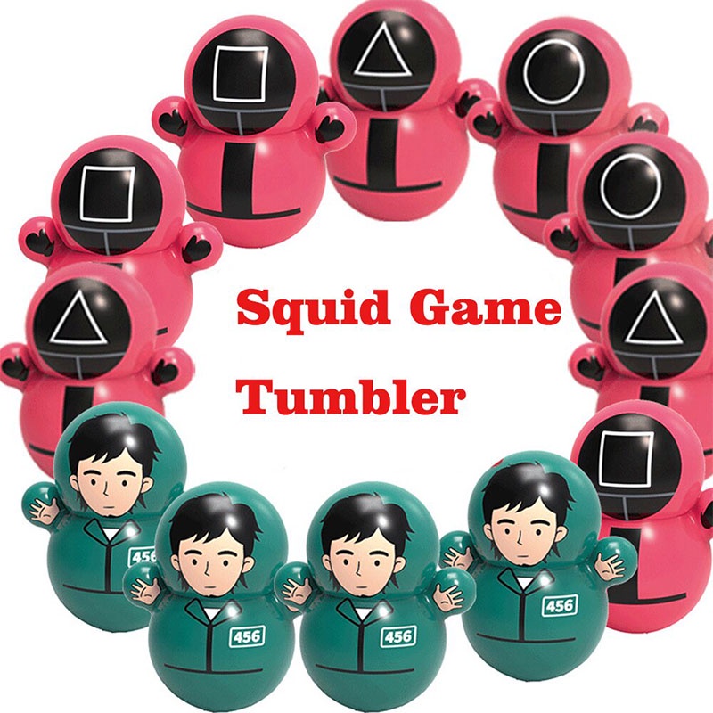 2021 Baru Kawaii Squid Game Tumbler Doll Dekompresi Mainan - olo