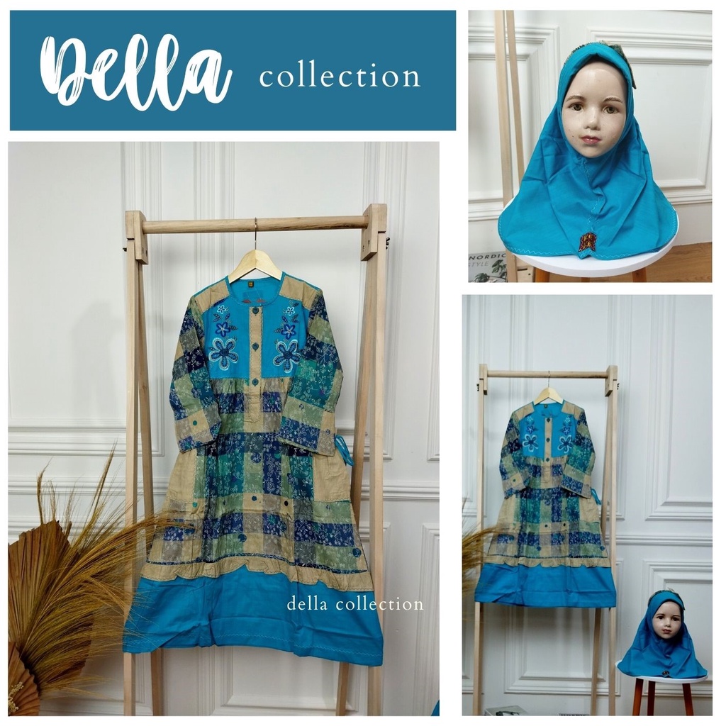 PROMO CUCI GUDANG | baju muslim anak Keke Gamis batik (Size 1&6)